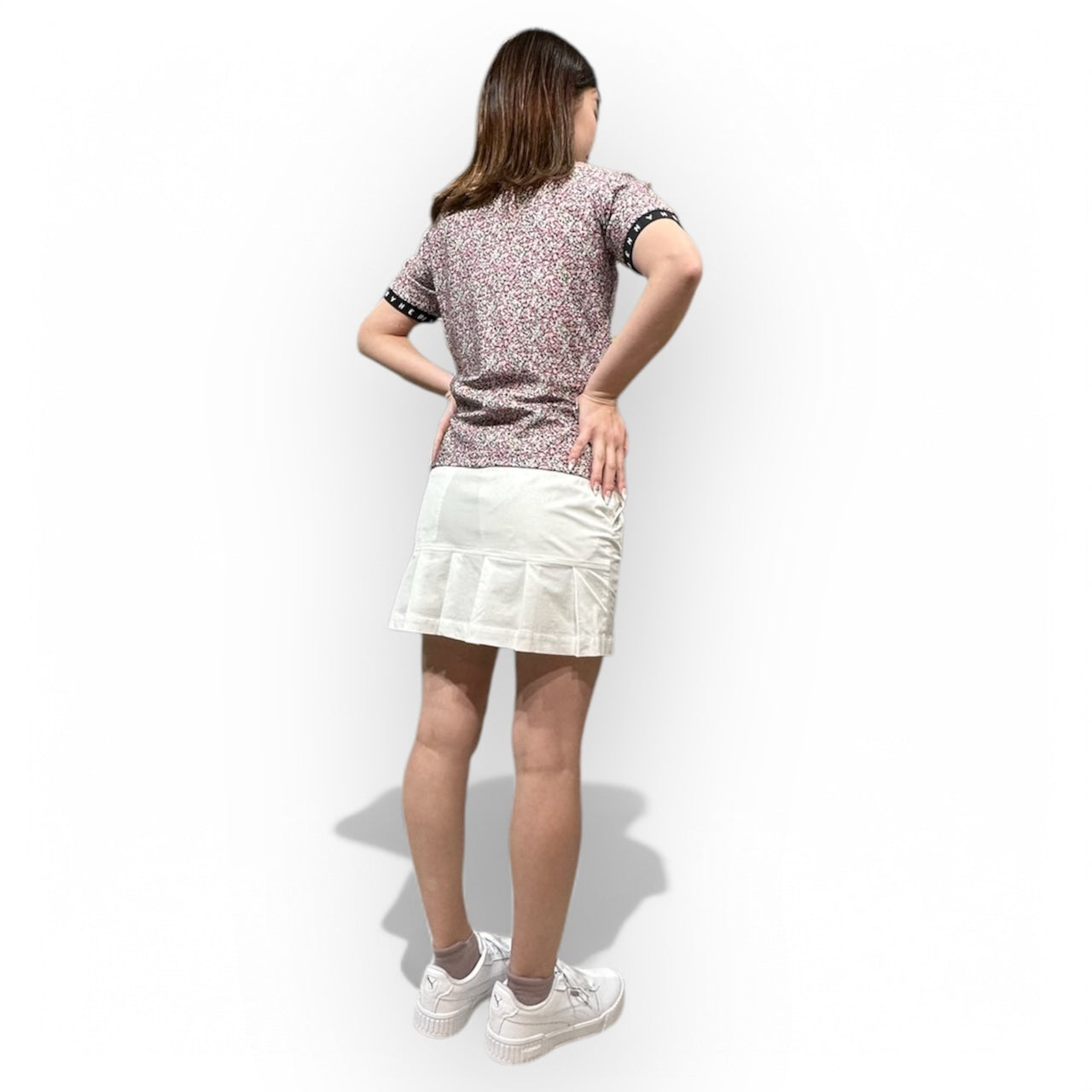 Ladies Elastic Flare Skirt 002 レディース ゴルフスカート 透け防止 伸縮性 フレアスカート レディースゴルフウェア