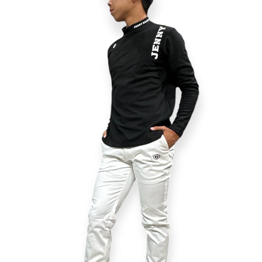 Men's Wool Inspired Mock Neck Golf Jacket, Thick Fleece-Lined, Warm, Stretchy, Navy/Black, Size XL