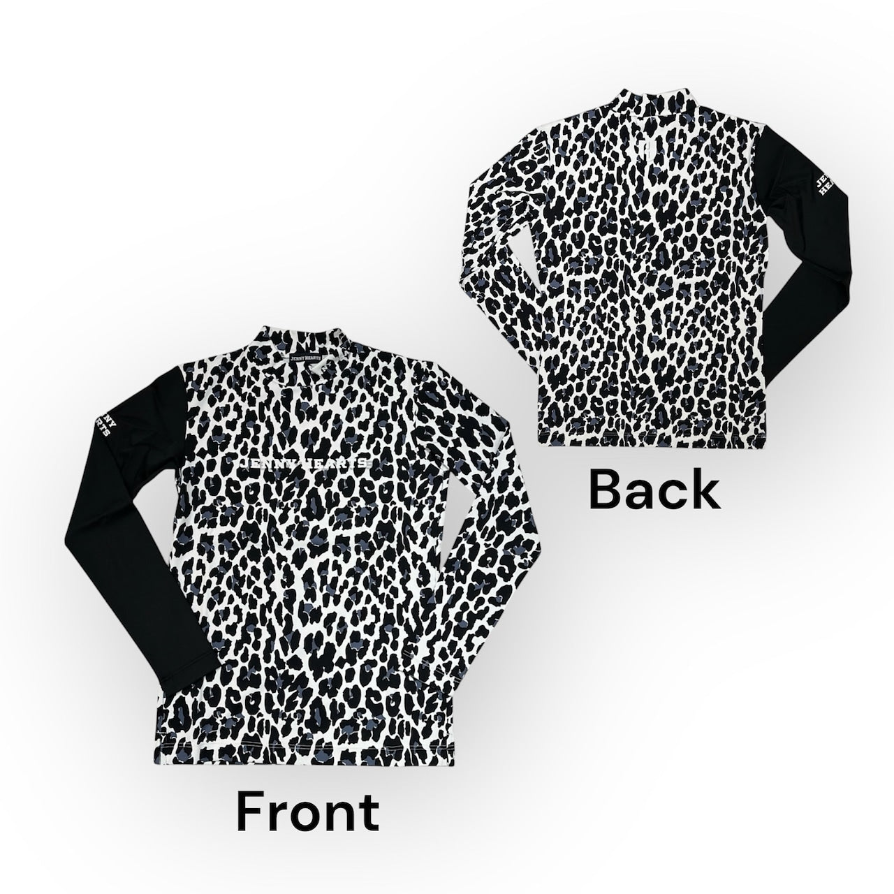 Ladies Smooth Mock Animal Panther レディースモックネック ナイロン 長袖 黒豹 伸縮性 接触冷感 春 おしゃれ 可愛い ゴルフ女子