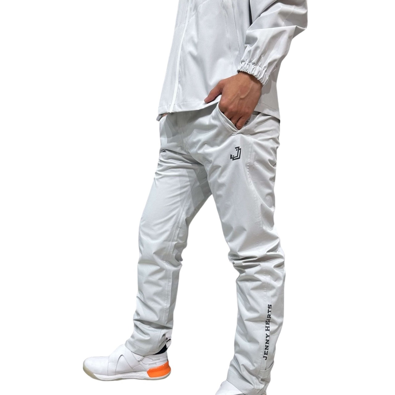 Unisex Rain Suit Light Grey JH-24R1001 ゴルフレインウェア ユニセックス 上下セット オールシーズン 撥水 防水