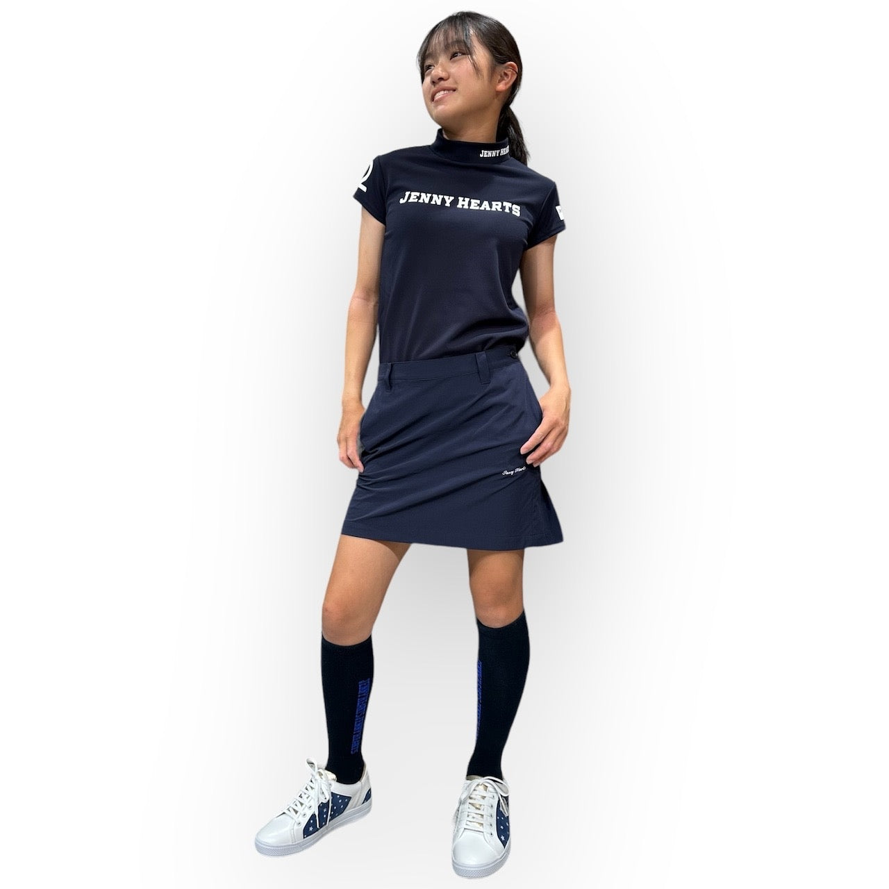Junior Elastic Flare Skirt 002 ガールズ ゴルフスカート 伸縮性 フレアスカート ウェストゴム付き 150cm