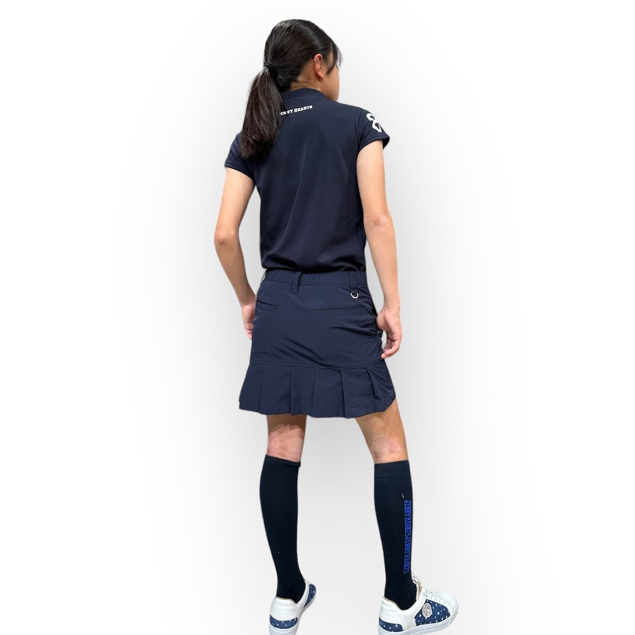 Junior Elastic Flare Skirt 002 ガールズ ゴルフスカート 伸縮性 フレアスカート ウェストゴム付き 150cm