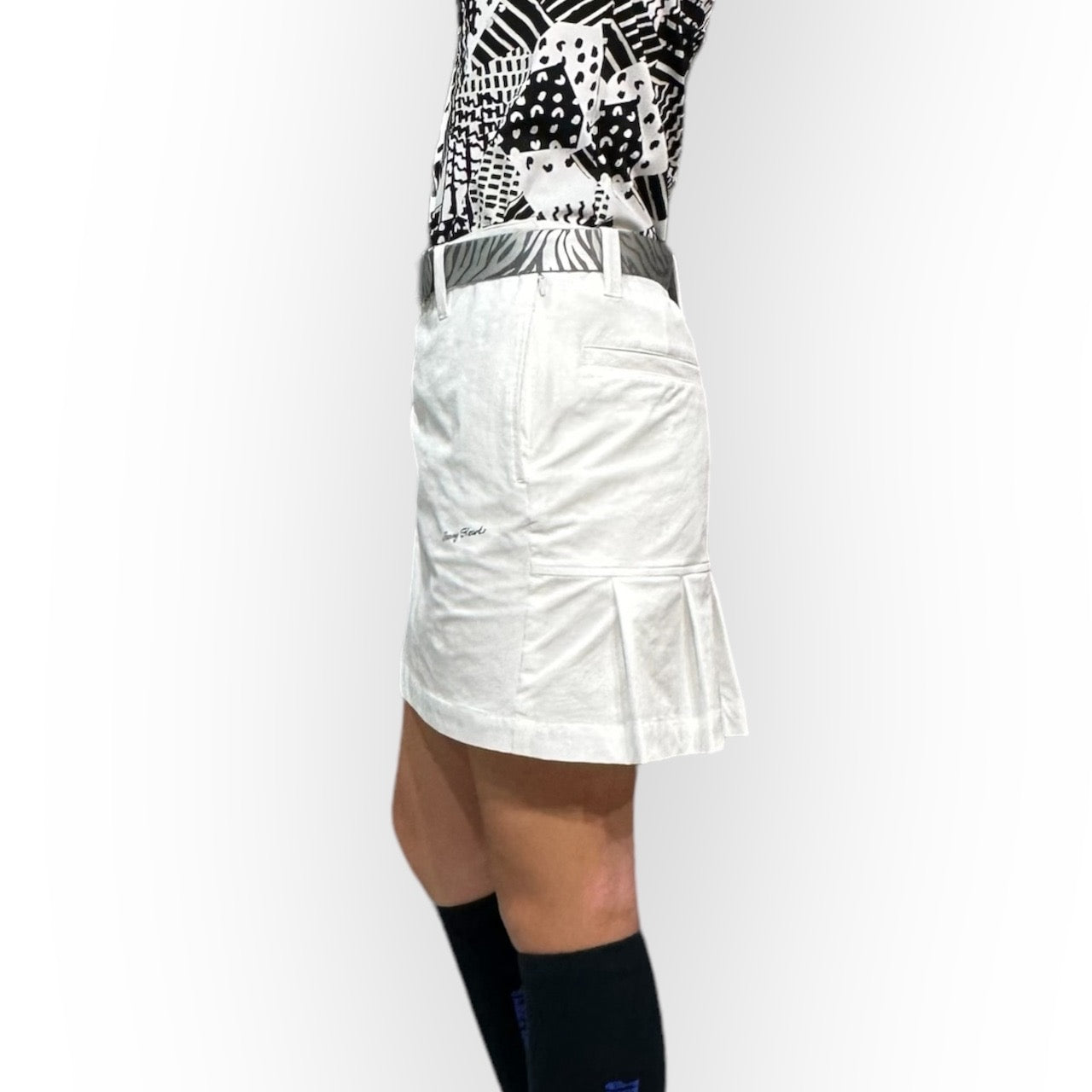 Junior Elastic Flare Skirt 002 ガールズ ゴルフスカート 伸縮性 フレアスカート ウェストゴム付き 150cm