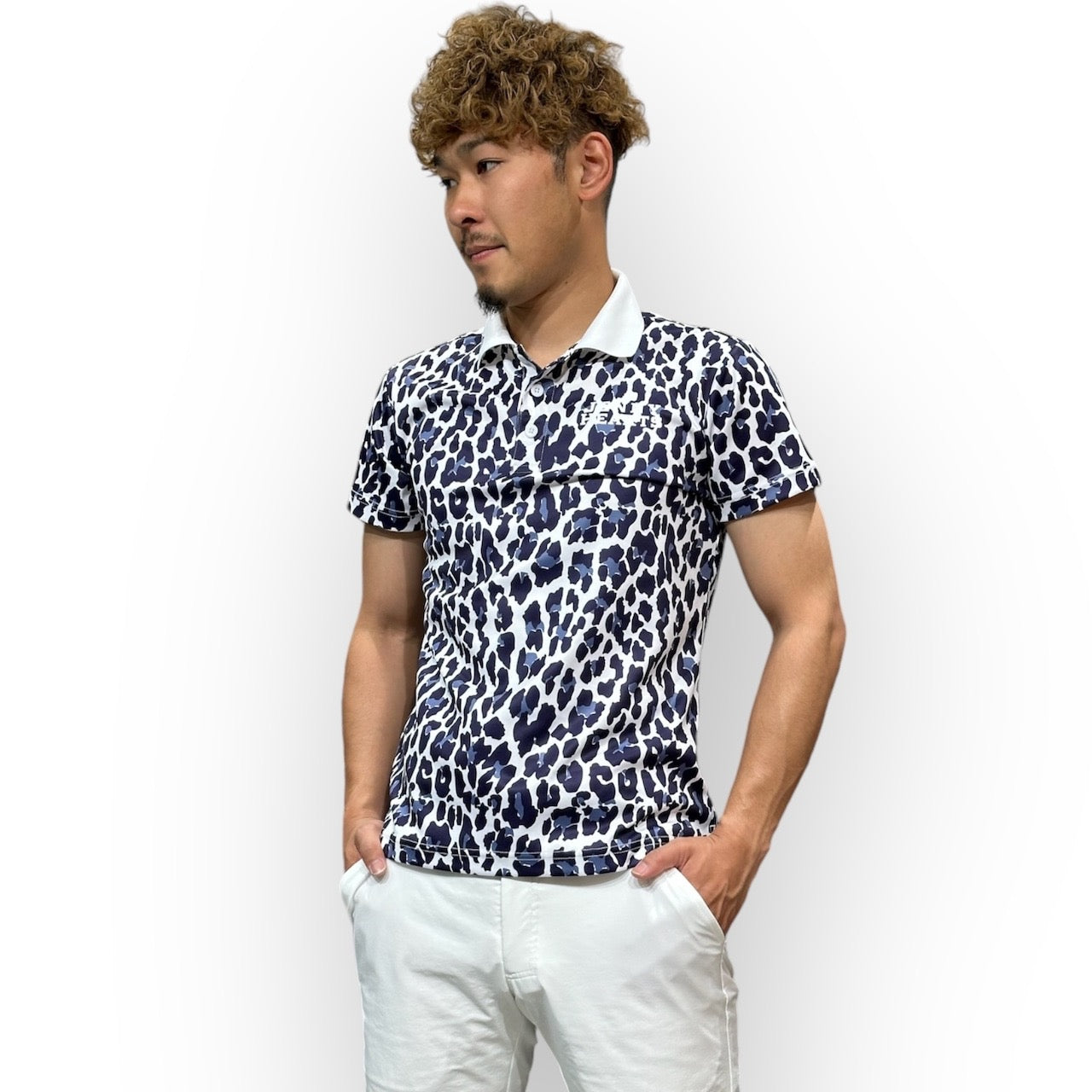 Mens Polo Shirt Animal Panther メンズゴルフウェア ポロシャツ 春夏 ジェニーハーツ