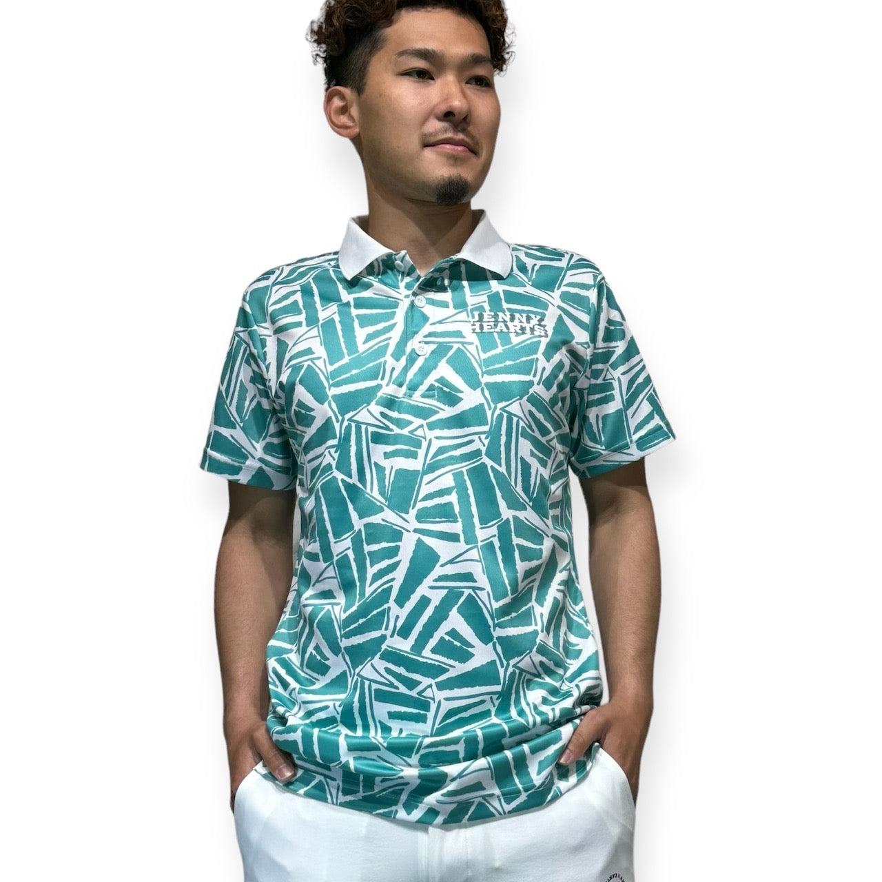 Mens Polo Shirt Green ゴルフウェア メンズ ポロシャツ グリーン ゴルフウェア 速乾 伸縮性 爽やか 春夏