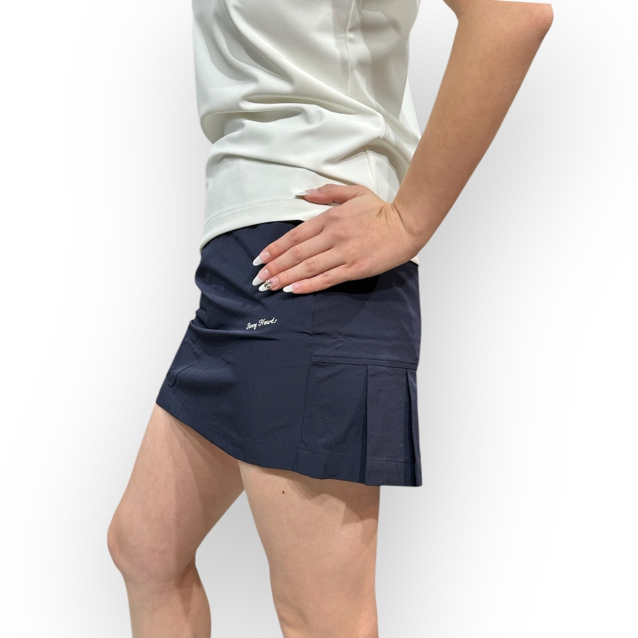 Ladies Elastic Flare Skirt 002 レディース ゴルフスカート 透け防止 伸縮性 フレアスカート レディースゴルフウェア