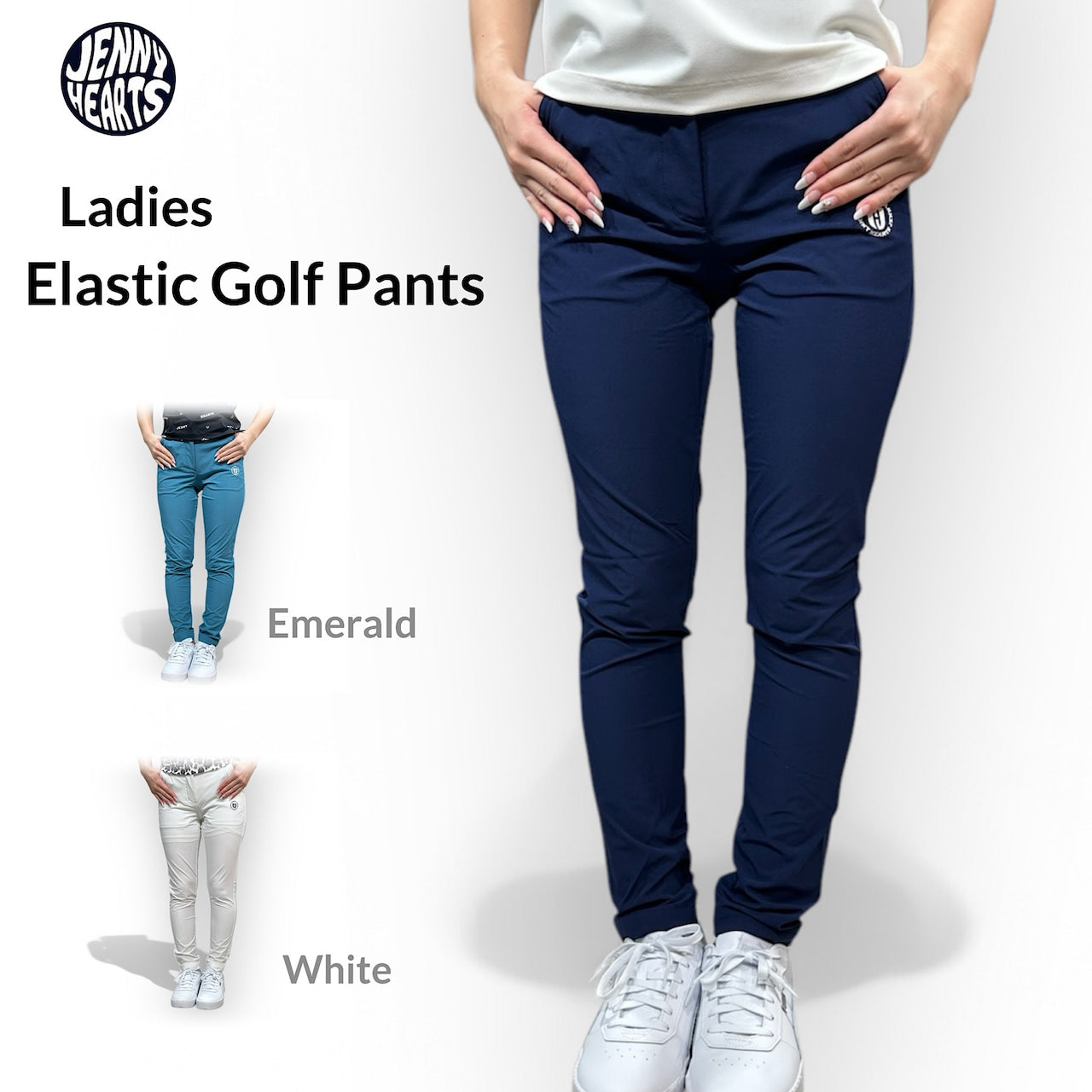 Ladies Slim Fiit Elastic Golf Pants 002 レディース ゴルフパンツ スリムフィット 春夏 人気商品