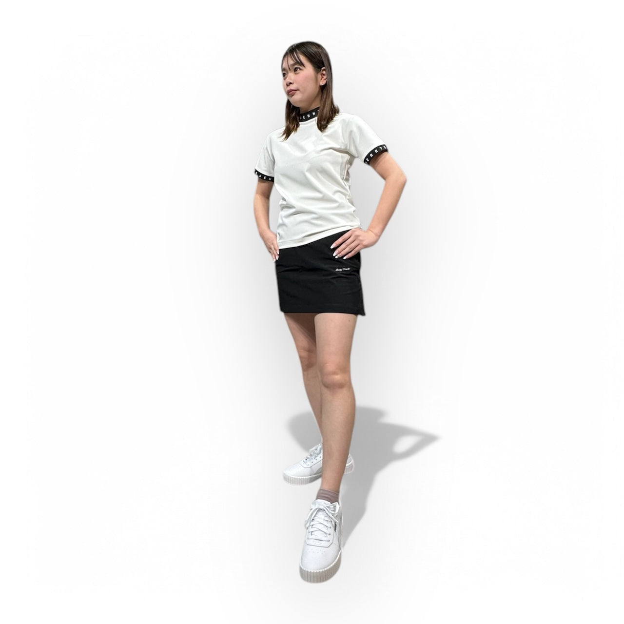 Ladies Elastic Flare Skirt 002 レディース ゴルフスカート 透け防止 伸縮性 フレアスカート レディースゴルフウェア