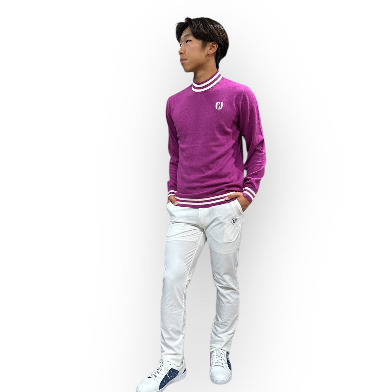 Mens BWB Sweater メンズニットセーター 伸縮性 おしゃれ 薄手 春