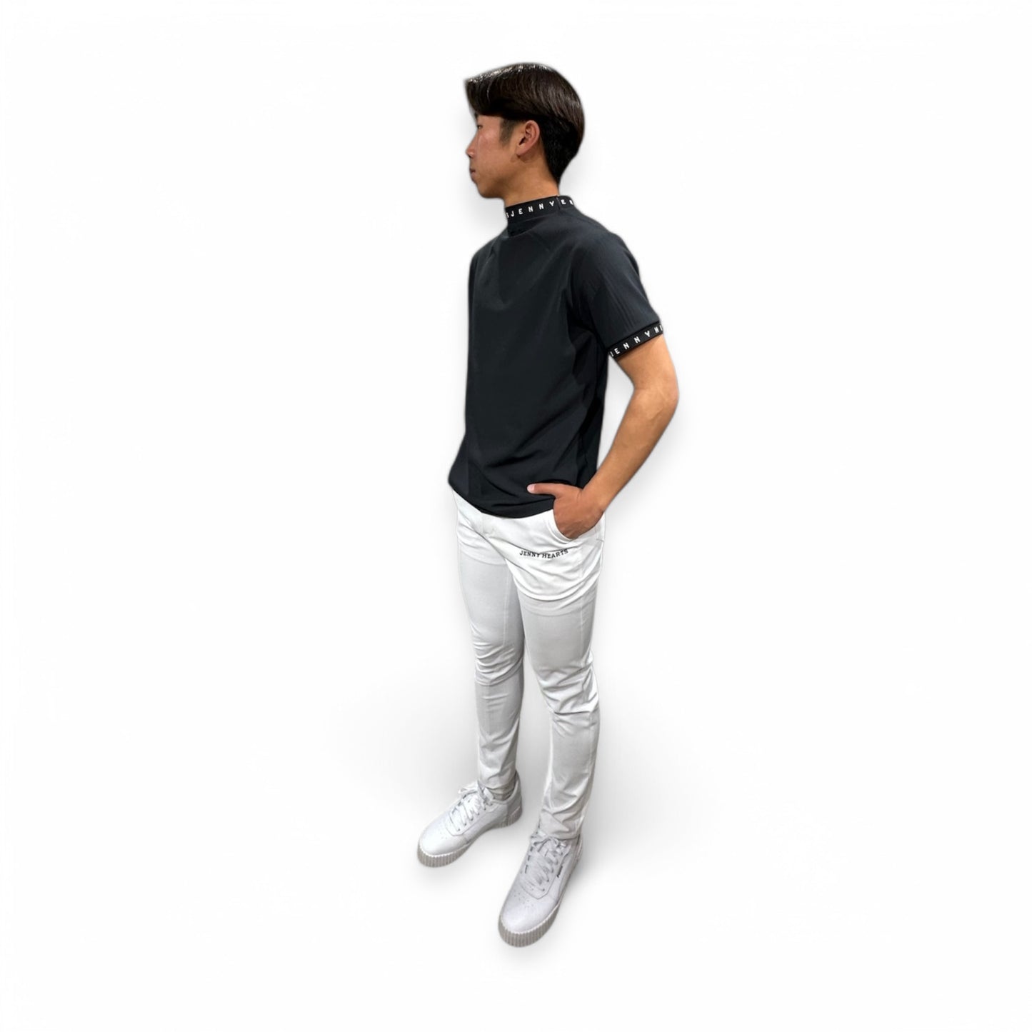 \新発売/Mens Grosgrain Mock Neck メンズゴルフウェア グログラン ストレッチ 肌触りなめらか 速乾 UVカット 透け防止 シンプル おしゃれ 高品質 高機能 おすすめ プレゼント 日本製