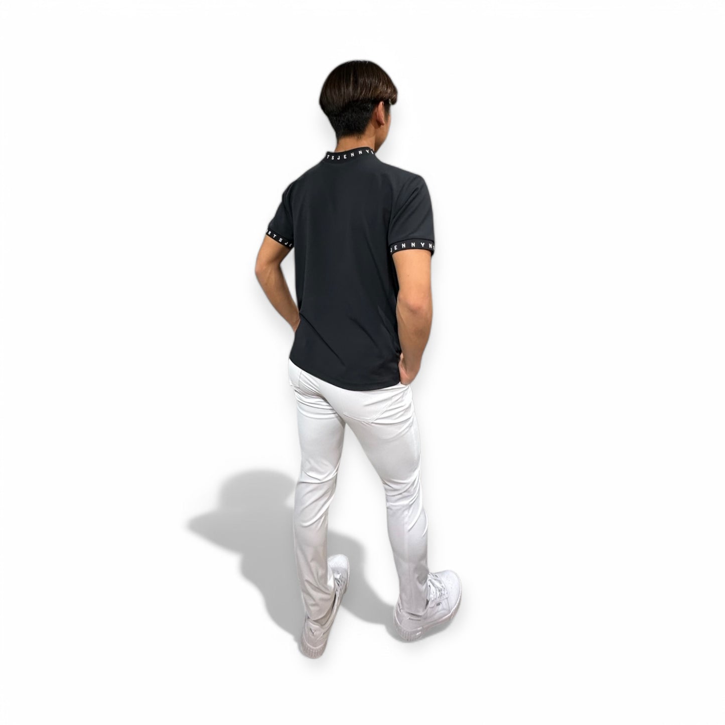 \新発売/Mens Grosgrain Mock Neck メンズゴルフウェア グログラン ストレッチ 肌触りなめらか 速乾 UVカット 透け防止 シンプル おしゃれ 高品質 高機能 おすすめ プレゼント 日本製