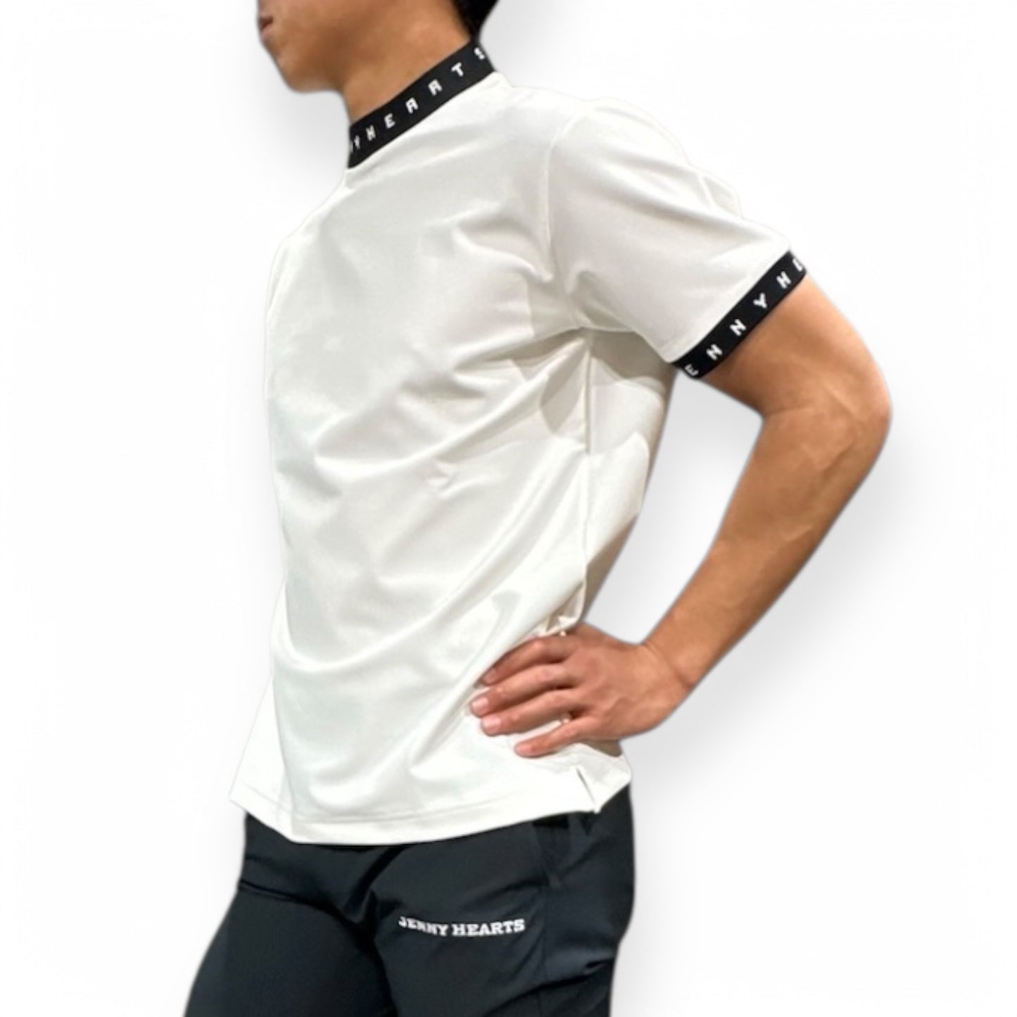\新発売/Mens Grosgrain Mock Neck メンズゴルフウェア グログラン ストレッチ 肌触りなめらか 速乾 UVカット 透け防止 シンプル おしゃれ 高品質 高機能 おすすめ プレゼント 日本製