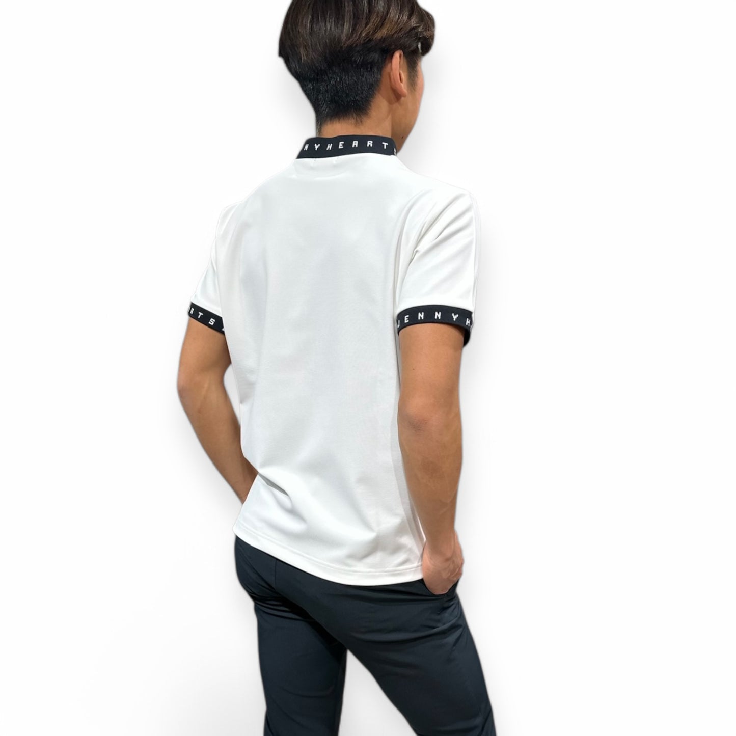 \新発売/Mens Grosgrain Mock Neck メンズゴルフウェア グログラン ストレッチ 肌触りなめらか 速乾 UVカット 透け防止 シンプル おしゃれ 高品質 高機能 おすすめ プレゼント 日本製
