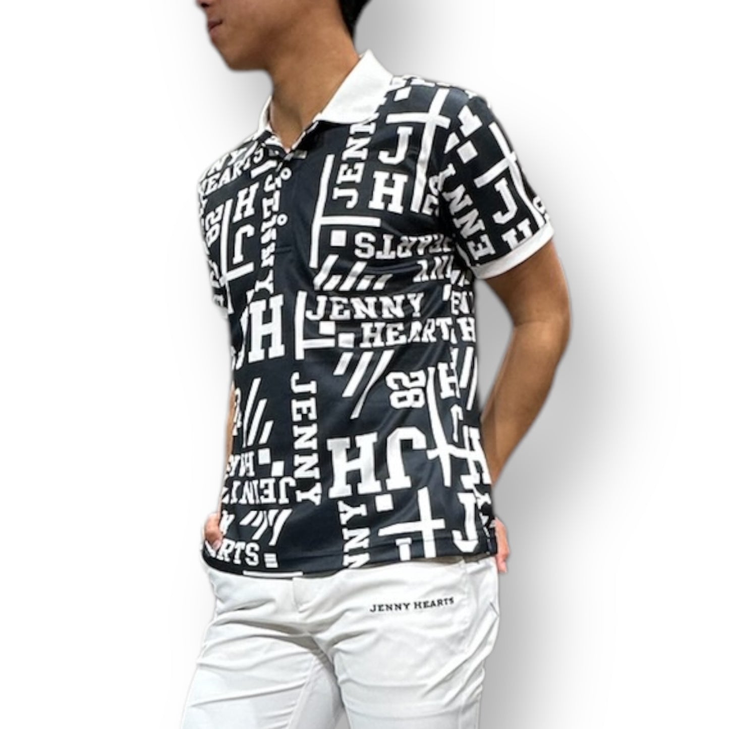 \新発売/Mens Polo Shirt Logotipo メンズゴルフウェア ポロシャツ 半袖 ストレッチ 速乾 通気性 肌触りなめらか UVカット おしゃれ 可愛い 春夏
