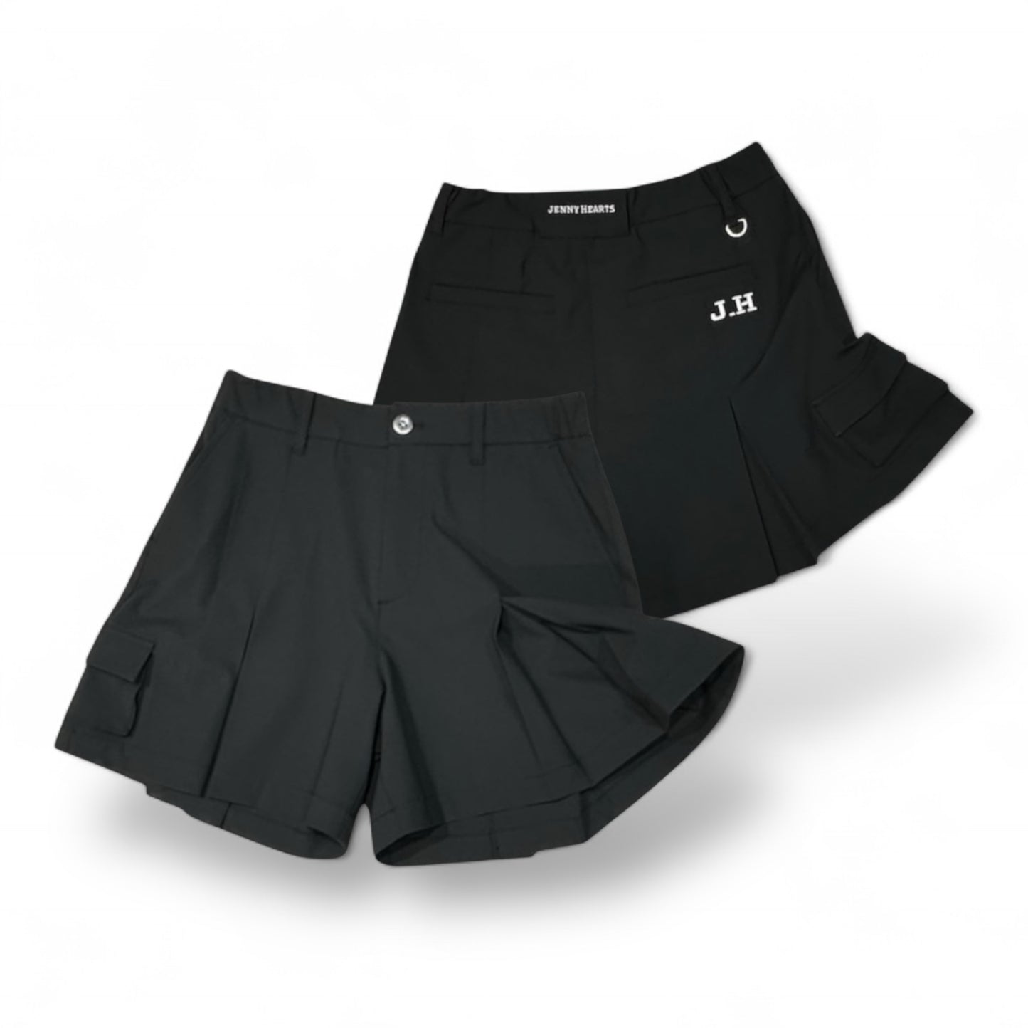 \6月21日発送/Ladies Short Culotte 2Way Stretchレディース ゴルフウェア ショート キュロット パンツ スカート 伸縮性 UVカット 透け防止 春夏 数量限定