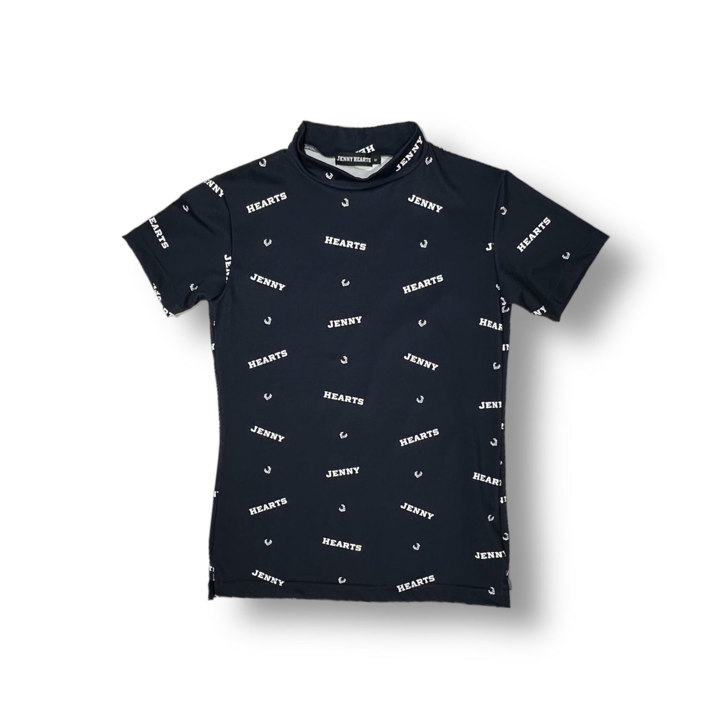 Ladies Smooth Mock Brand Logo ゴルフウェア レディース モックネック 半袖 接触冷感 なめらか肌触り UVカット 伸縮性高い おしゃれ 春夏