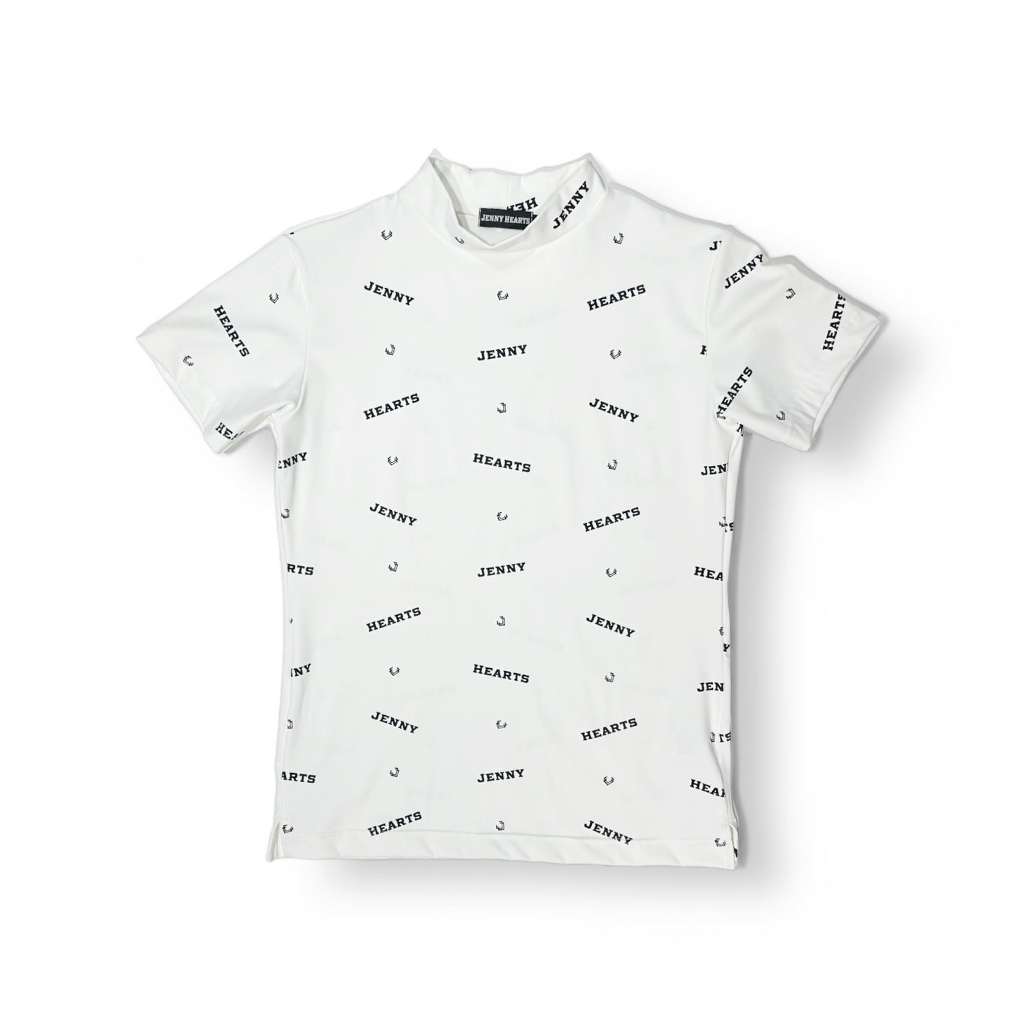 Ladies Smooth Mock Brand Logo ゴルフウェア レディース モックネック 半袖 接触冷感 なめらか肌触り UVカット 伸縮性高い おしゃれ 春夏