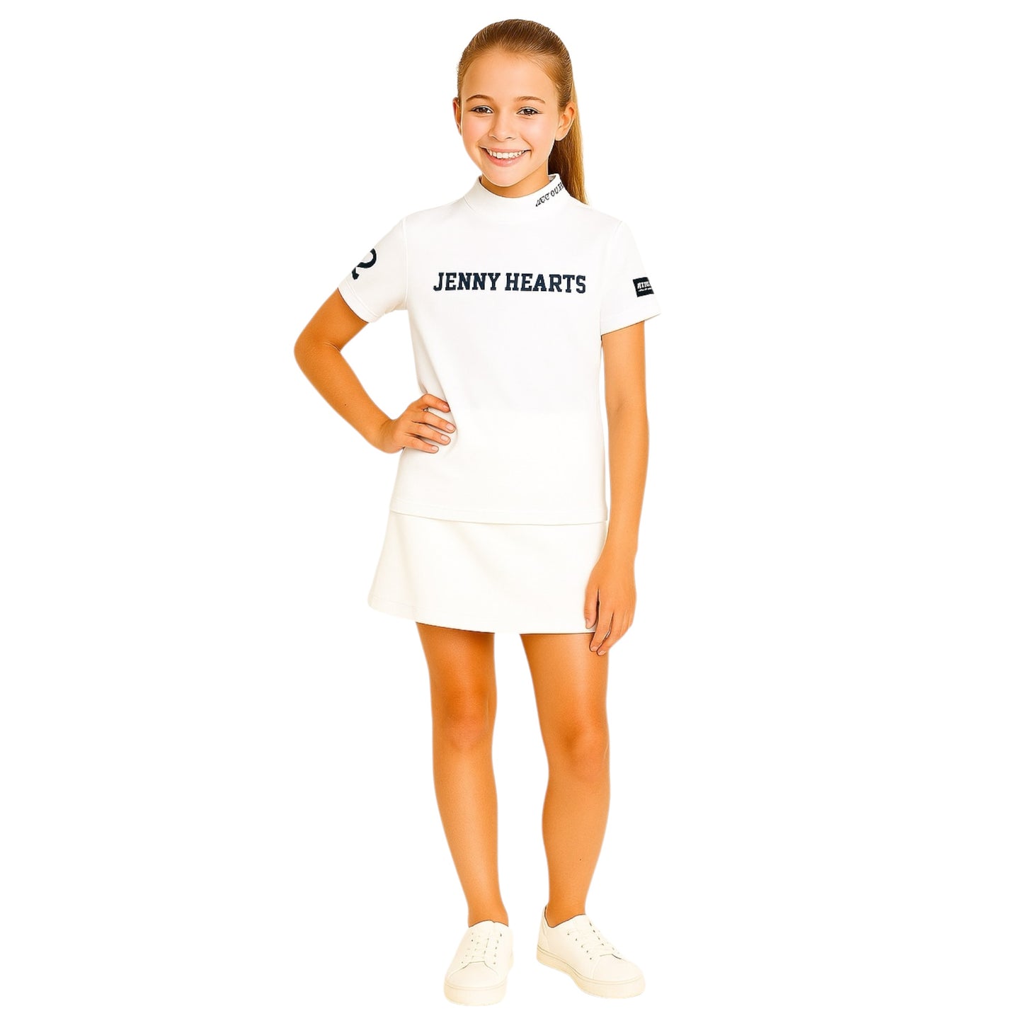 \おすすめ/Junior Unisex Dry Mock ジュニアゴルフウェア ドライ モックネック ユニセックス 男の子 女の子 おしゃれ 人気商品 日本製