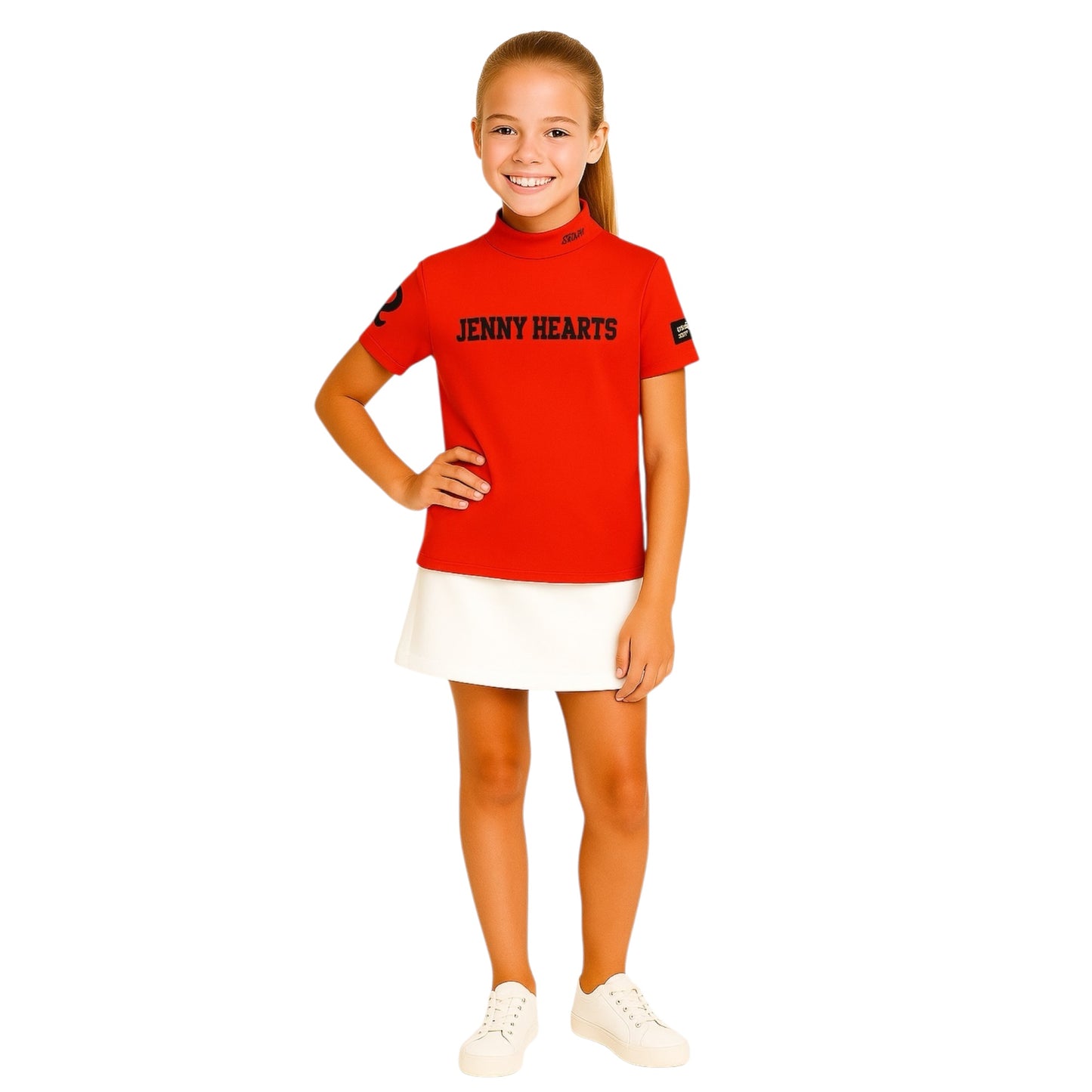 \おすすめ/Junior Unisex Dry Mock ジュニアゴルフウェア ドライ モックネック ユニセックス 男の子 女の子 おしゃれ 人気商品 日本製