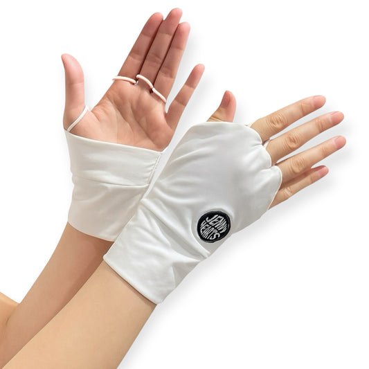 Women's Golf UV Protector Golf Gloves, Cool, Breathable, Half Finger Gloves, Protector, UV Protection, Back of Hand Sunscreen