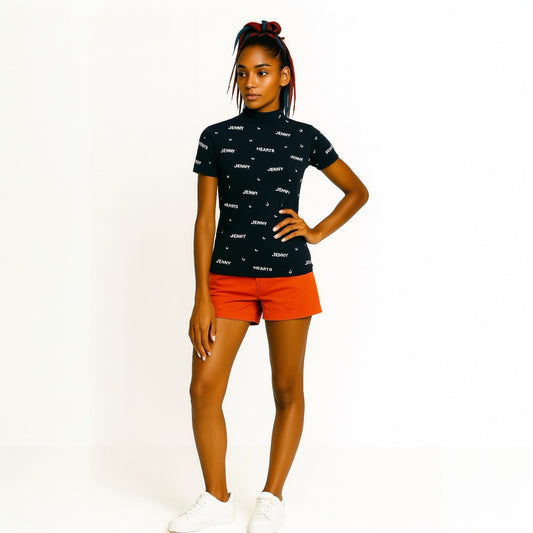 Ladies' Elastic Short Pants 002 with Elastic Waist, Highly Stretchable
