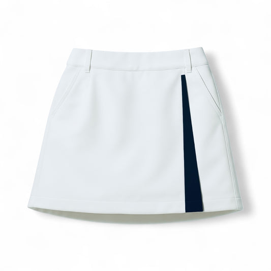 Ladies' Skirt 005, Size L, 71cm Waist, Includes Inner Pants, Stretch Golf Skirt, Ivory White, Made in Japan, High Quality, Spring/Summer