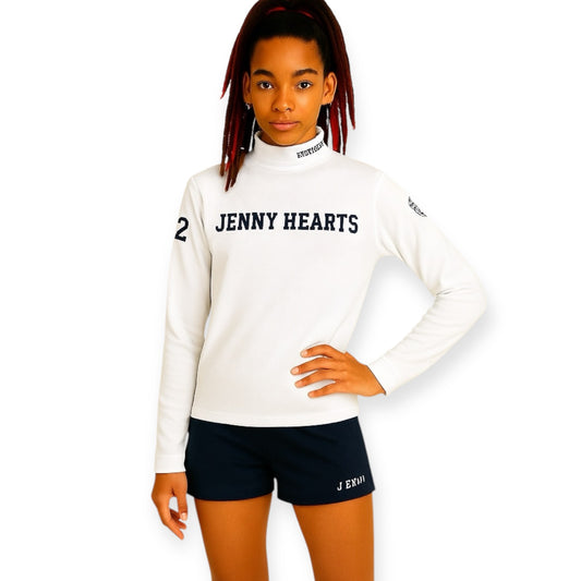 Junior Unisex Mock Neck Long Sleeve Golf Top for Spring/Summer, Cool to the Touch, Quick-Drying, UV Protection, Stretchy, Unisex, Boys and Girls, Sizes 130cm, 140cm, 150cm, Made in Japan