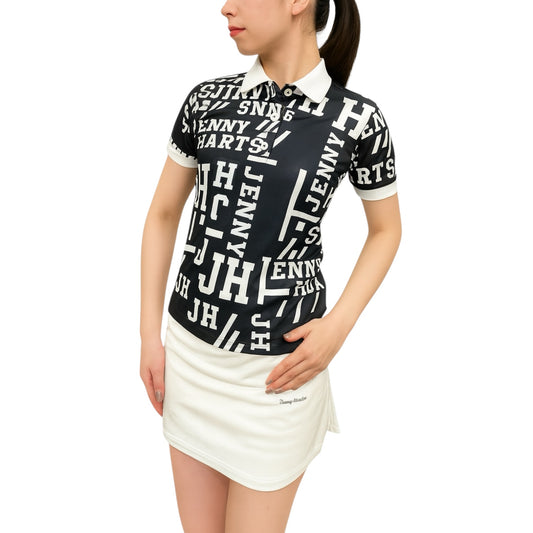 Logotipo Women's Polo Shirt, Summer Golf Wear, Short Sleeve, Stretch, Quick-Drying, Breathable, Smooth to the Touch, UV Protection, Stylish and Cute