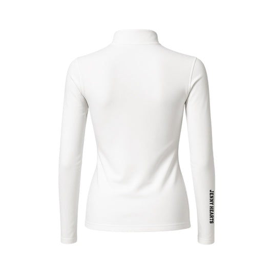 เสื้อเชิ้ตชั้นในผู้หญิง แขนยาว คอสูง สีขาว สีดำ ชุดกอล์ฟผู้หญิง ชุดกอล์ฟเด็ก