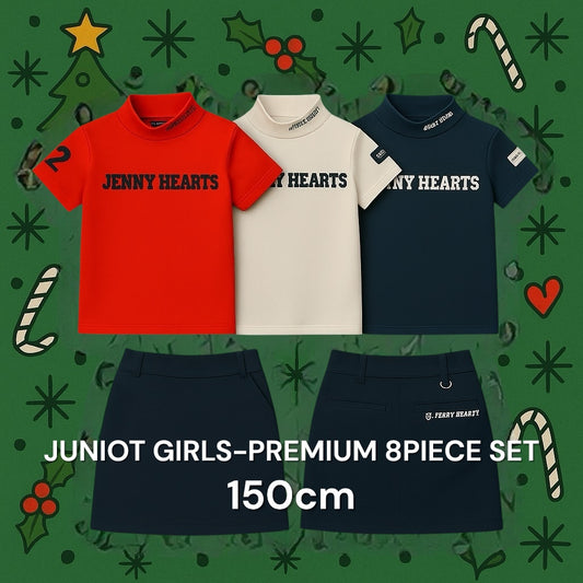\2.3万円相当8点セット/X'mas Junior Girls Premium 8 Piece Set 150cm ジュニアゴルフウェア 150cm トップス お買い得セット