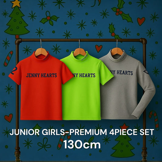 \1万円相当4点セット/X'mas Junior Girls Premium 7 Piece Set 130cm ジュニアゴルフウェア 130cm トップス お買い得セット