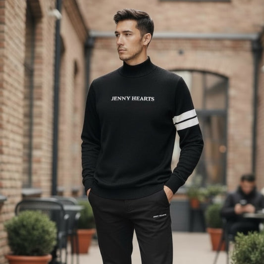 High-Gauge Mock Sweater