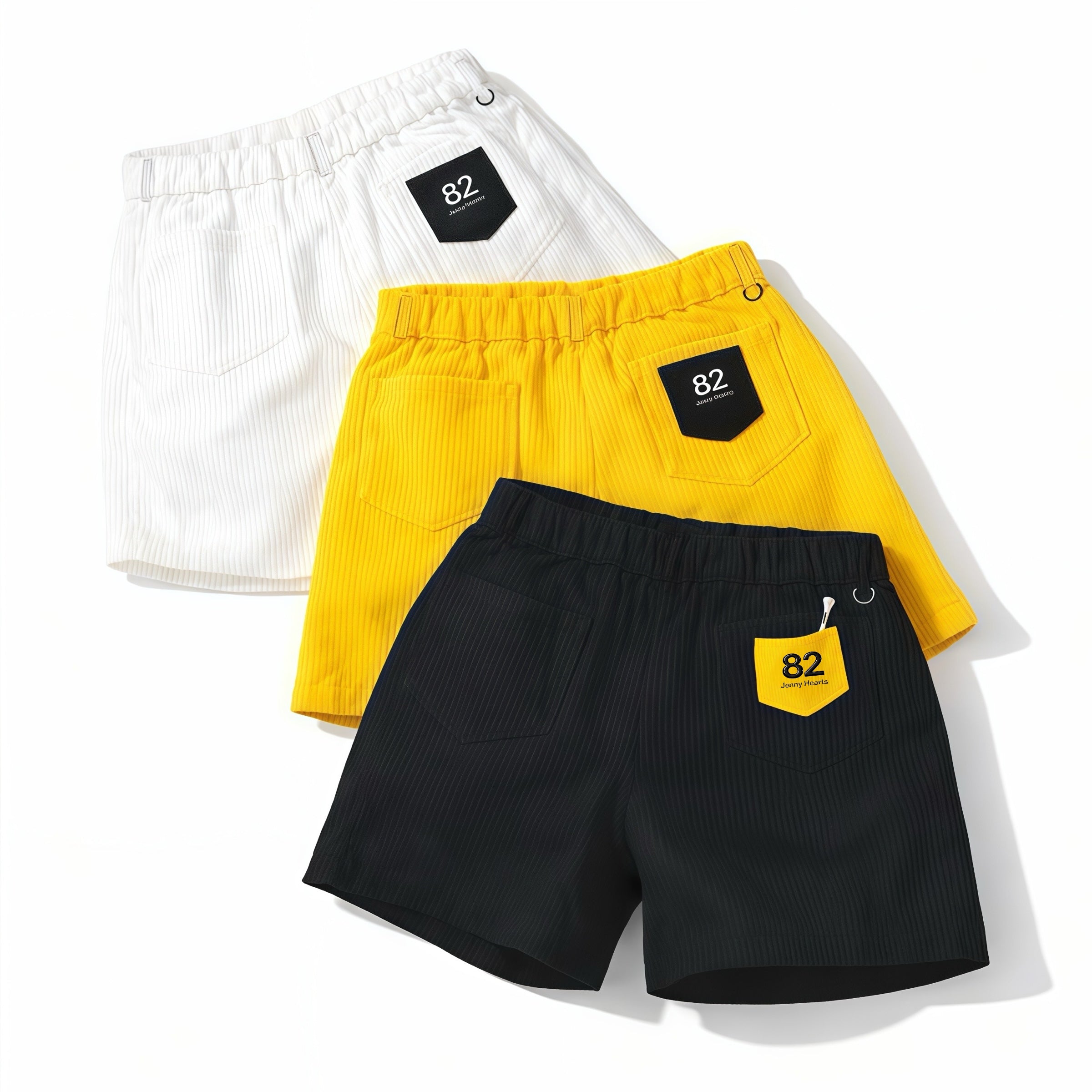 Ladies Silky Stripe Stretch Short Pants J82 – Jenny Hearts 公式