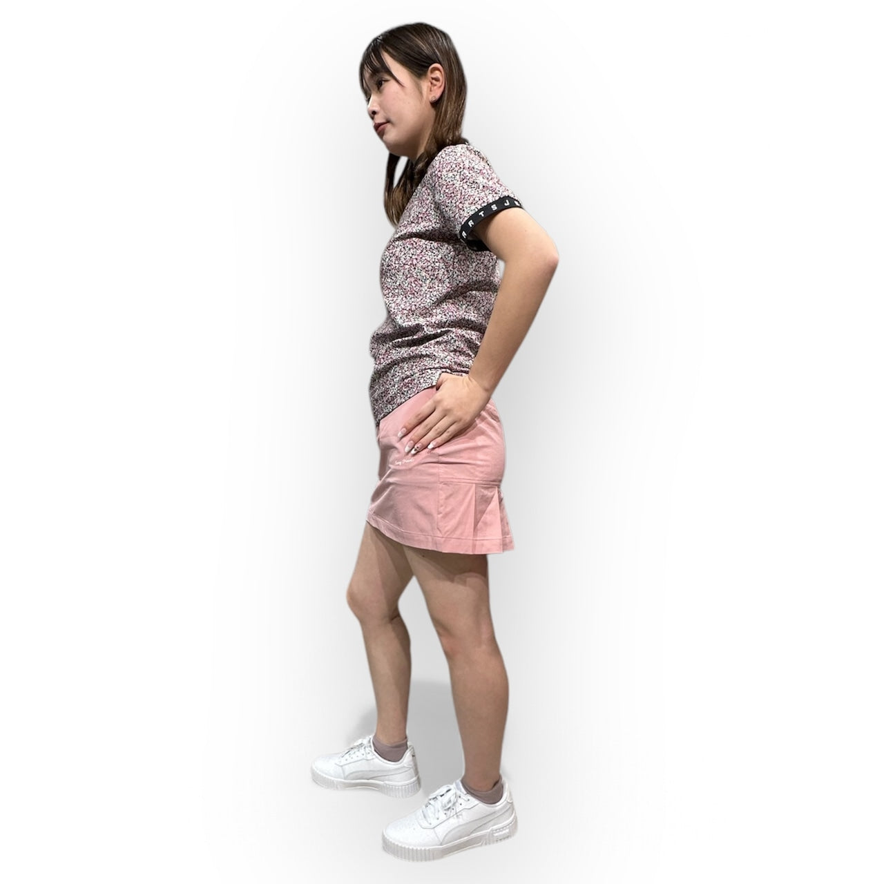Ladies Elastic Flare Skirt 002 レディース ゴルフスカート 透け防止 伸縮性 フレアスカート レディースゴルフウェア