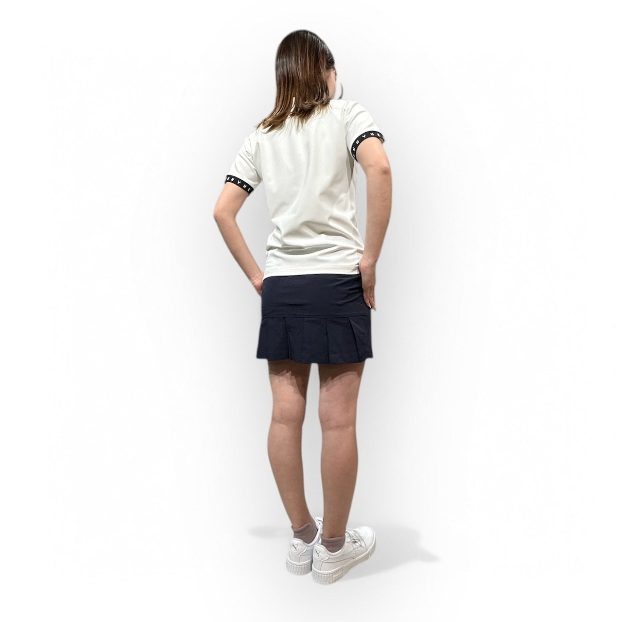 Ladies Elastic Flare Skirt 002 レディース ゴルフスカート 透け防止 伸縮性 フレアスカート レディースゴルフウェア