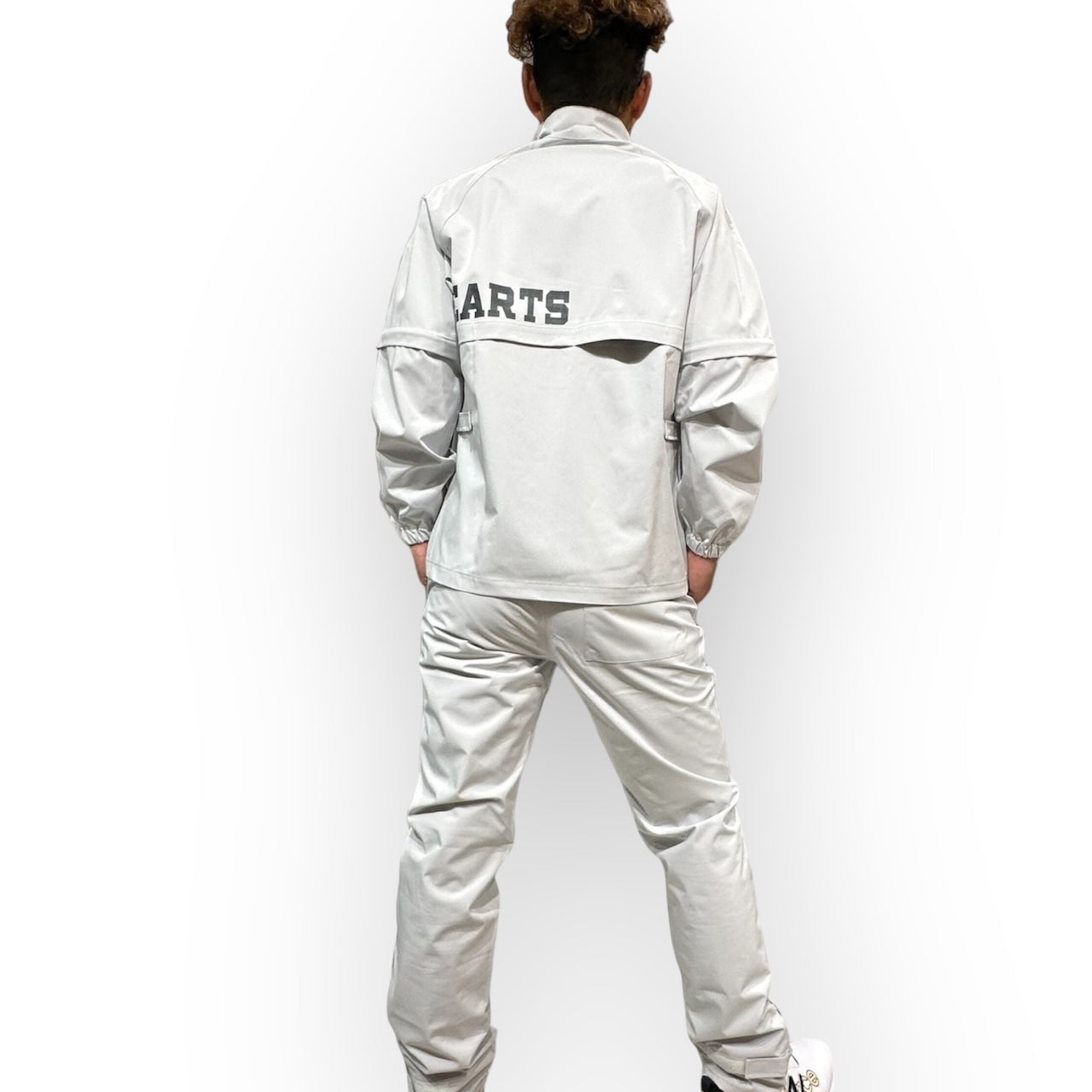 Unisex Rain Suit Light Grey JH-24R1001 ゴルフレインウェア ユニセックス 上下セット オールシーズン 撥水 防水