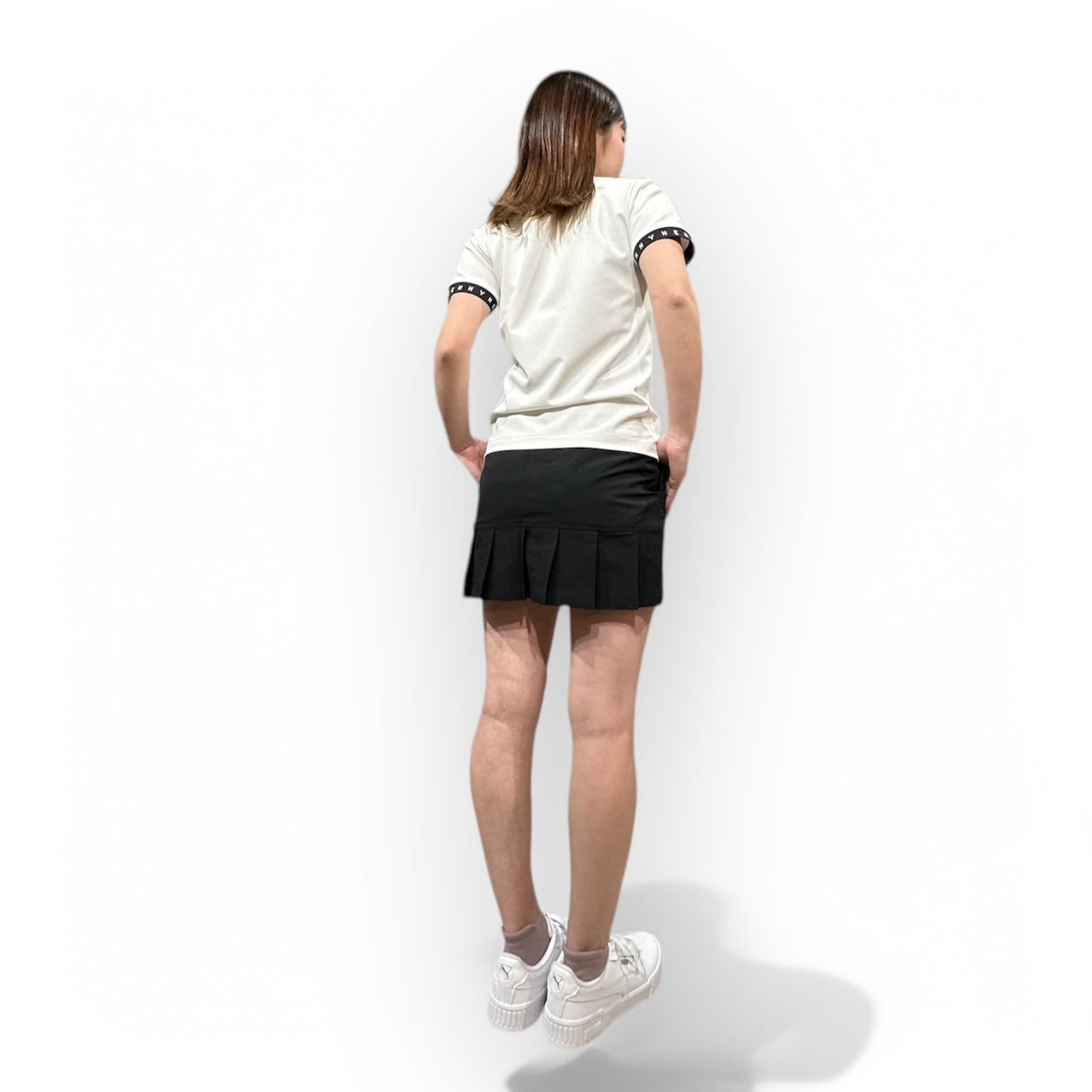 Ladies Elastic Flare Skirt 002 レディース ゴルフスカート 透け防止 伸縮性 フレアスカート レディースゴルフウェア