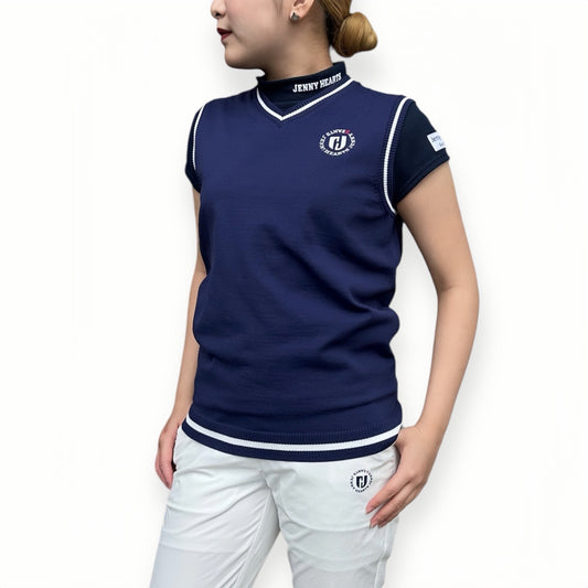 Ladies Stylish Vest ゴルフウェア レディース ゴルフチョッキ 薄手 ニット 軽量 ストレッチ 速乾 UVカット おしゃれ 秋 ゴルフ女子