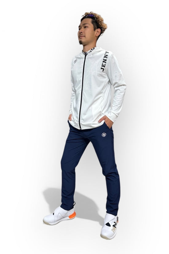 Mens Smooth Hoodie メンズ ゴルフウェア ブルゾン パーカー 接触冷感 なめらか肌触り ハイストレッチ UVカット おしゃれ フード付き 春夏秋