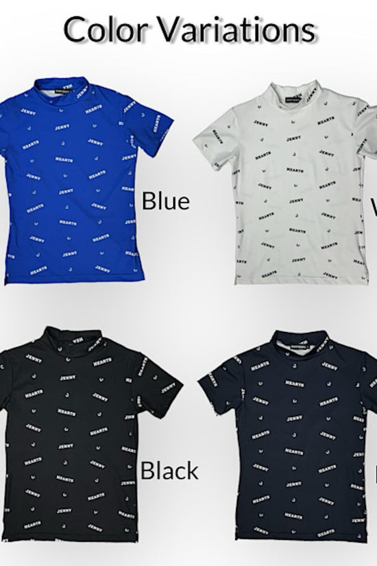 Ladies Smooth Mock Brand Logo ゴルフウェア レディース モックネック 半袖 接触冷感 なめらか肌触り UVカット 伸縮性高い おしゃれ 春夏