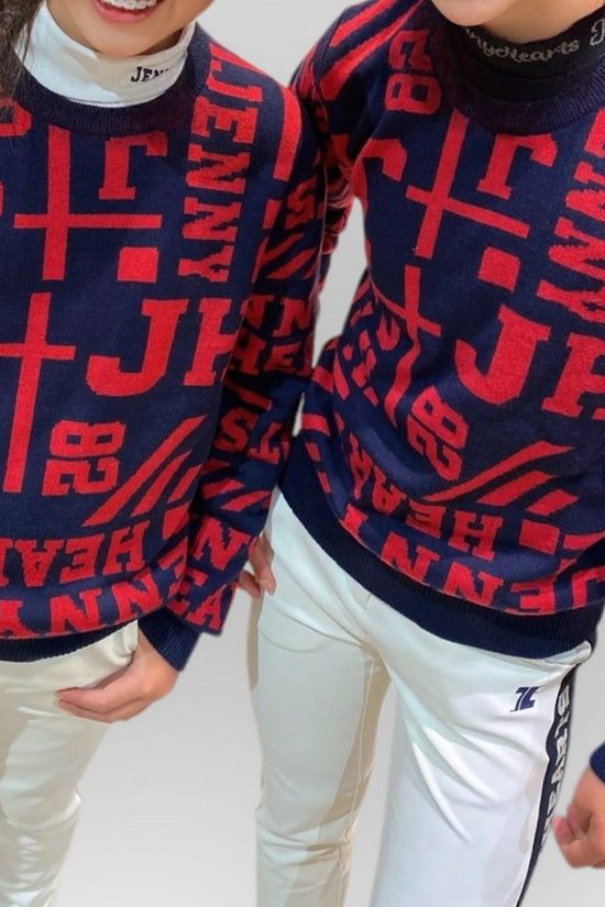 ジュニア ゴルフ セーター ウール混 冬 ユニセックス ボーイズ ガールズ 子供服 キッズ 長袖 ジュニアファッション 暖かい オシャレ