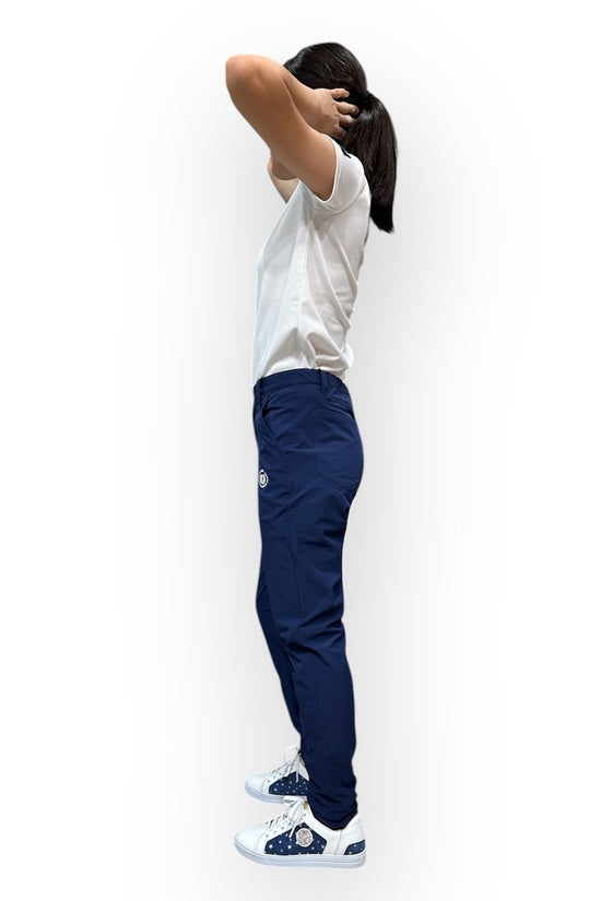 Junior Girls Elastic Pants 002 ガールズ ゴルフパンツ 伸縮性 スタイリッシュ 春夏 140cm 150cm 155cm ジュニアゴルフウェア