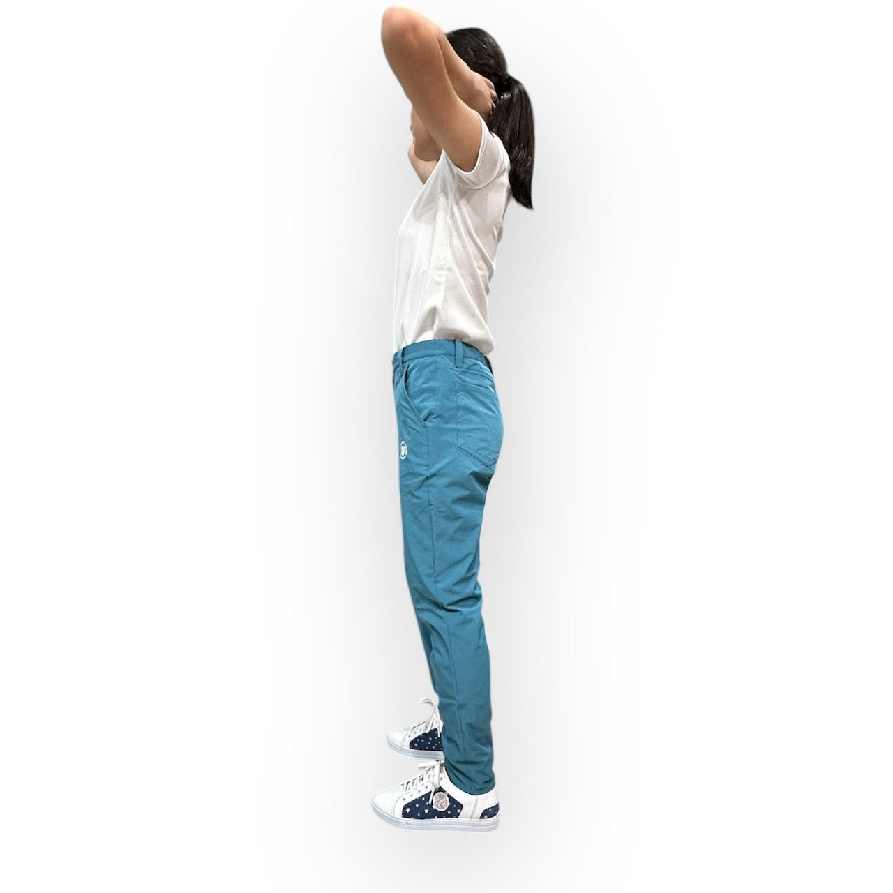 Junior Girls Elastic Pants 002 ガールズ ゴルフパンツ 伸縮性 スタイリッシュ 春夏 140cm 150cm 155cm ジュニアゴルフウェア