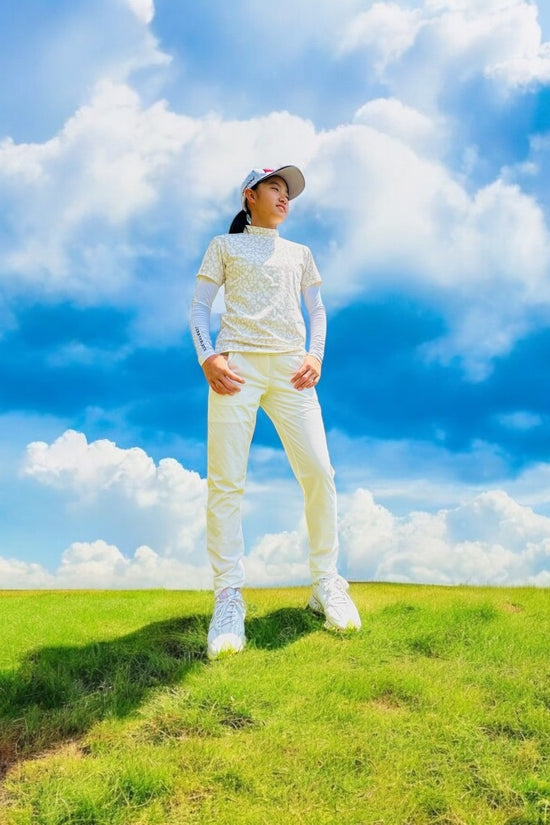 Junior Girls Elastic Pants 002 ガールズ ゴルフパンツ 伸縮性 スタイリッシュ 春夏 140cm 150cm 155cm ジュニアゴルフウェア