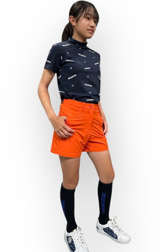 Girls Elastic Short Pants 002 ウェストゴム付き ガールズ ショートパンツ 伸縮性 スタイリッシュ ジュニア 140cm 150cm 155cm ジュニアゴルフウェア 春夏