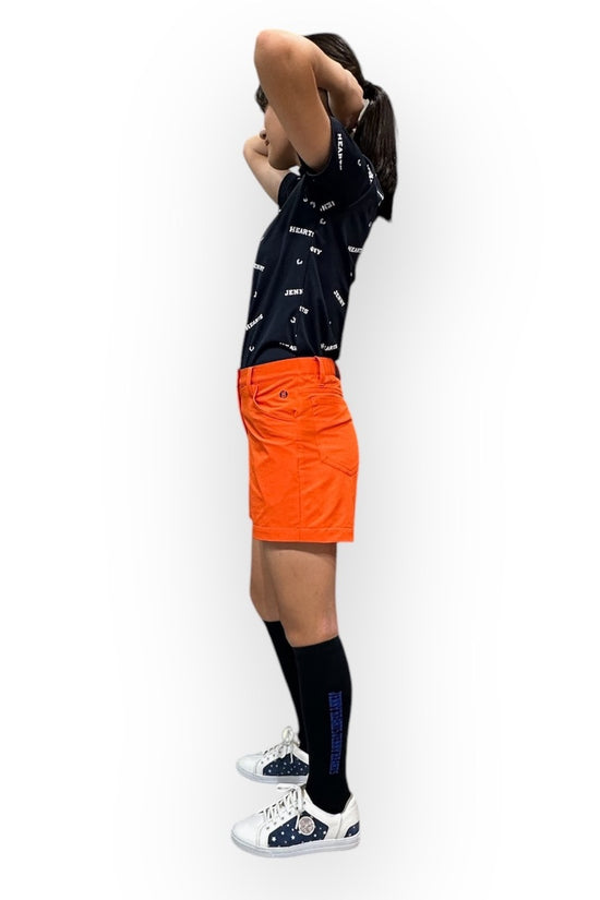 Girls Elastic Short Pants 002 ウェストゴム付き ガールズ ショートパンツ 伸縮性 スタイリッシュ ジュニア 140cm 150cm 155cm ジュニアゴルフウェア 春夏