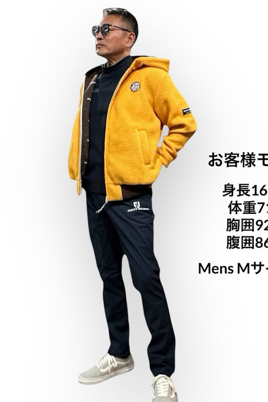 Mens Boa Blouson JH24BH001 2024秋冬 ゴルフウェア メンズ ボア ブルゾン 長袖 ゴルフパーカー 白 アプリコ 伸縮性 暖かい オシャレ 高品質 ブランド 人気商品 メンズゴルフウェア