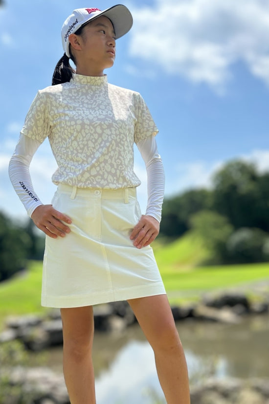 Junior girls Multi Stretch Skirt 001 ゴルフ スカート ジュニアゴルフウェア マルチストレッチ 白 紺 春夏 130cm 150cm 155cm
