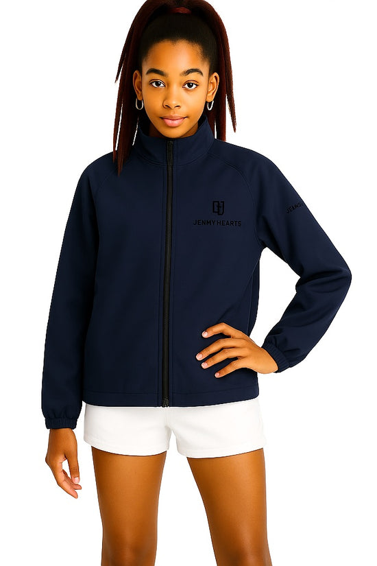 ユニセックス 中綿ブルゾン 長袖 暖かい アジャスター調整 保温 防風 防寒 アウター 大人 ジュニア