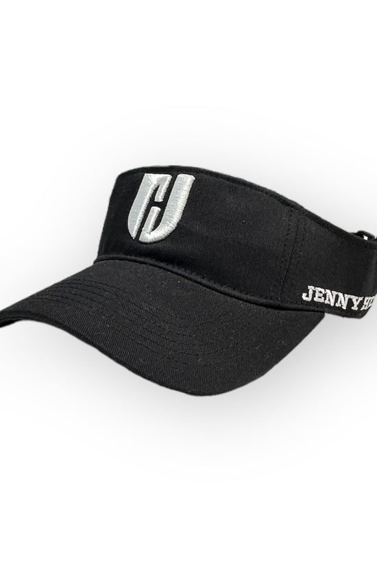 Junior Unisex Visor JHF23VL Black Sサイズ 低学年 ゴルフ バイザー ジュニア 白黒 帽子
